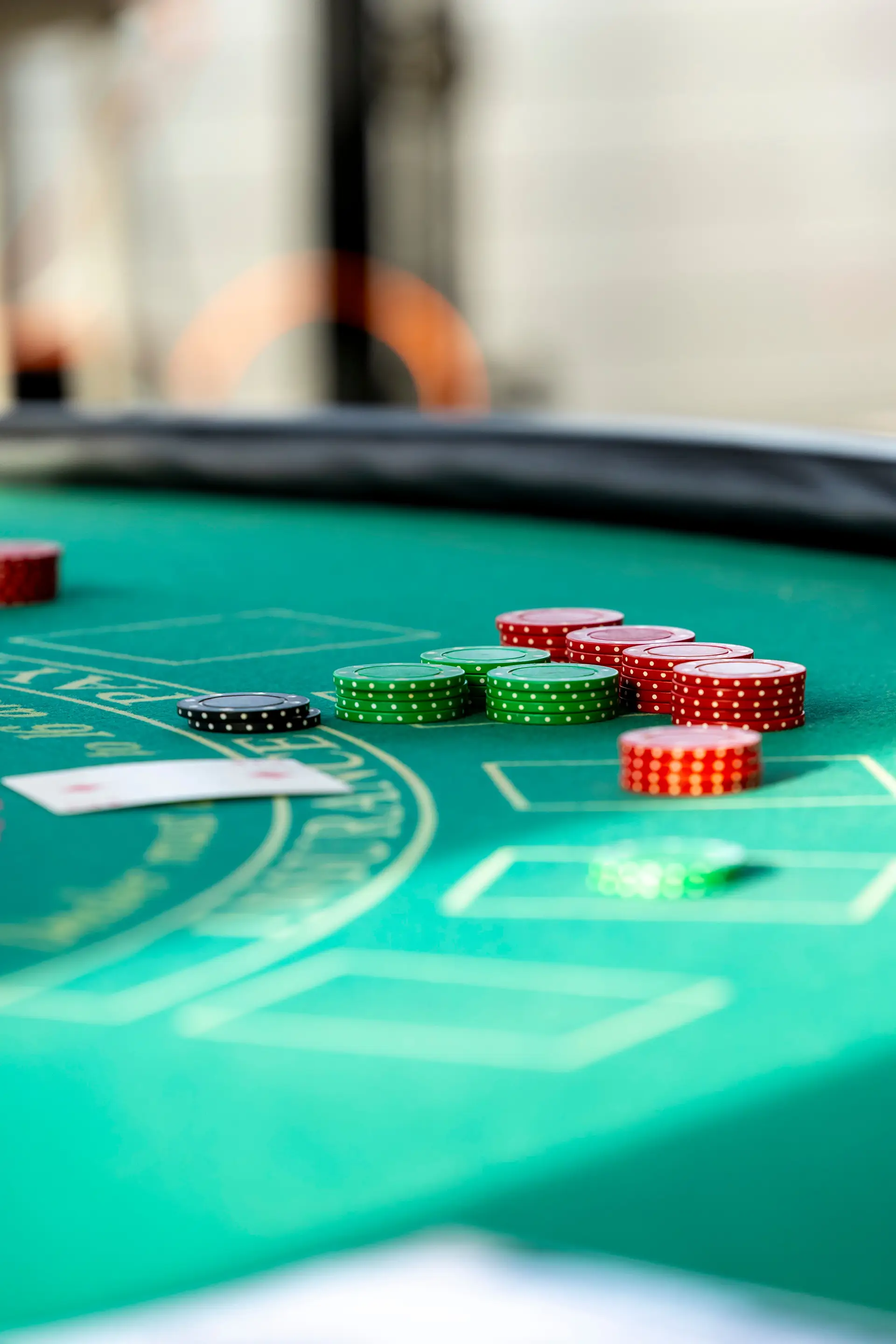 Blackjack table setup